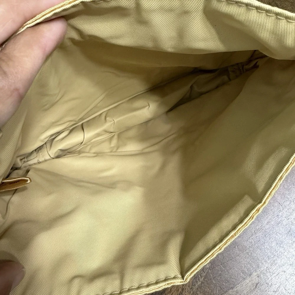Vintage Givenchy Monogram Organza Fragrance Gold Cosmetic Pouch Bag Gold Logo